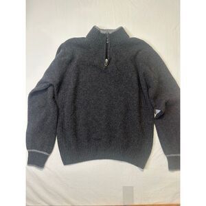 Daniele Blassi Made in Italy Men Dark Grey Quarter Zip, tagged a size L
